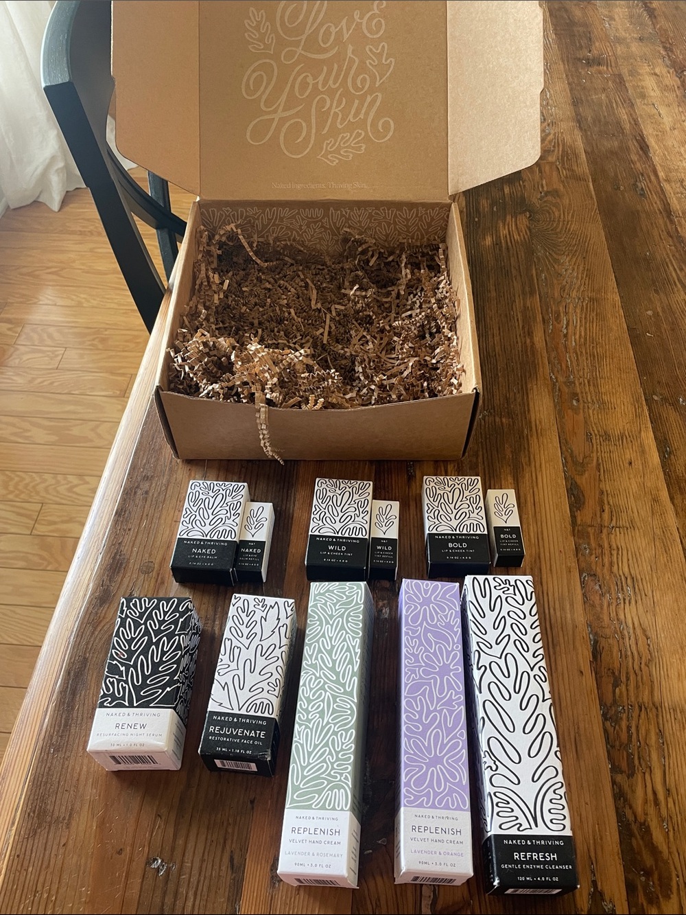 Naked & Thriving Skincare Set — Assorted Pastel & Black Packaging
